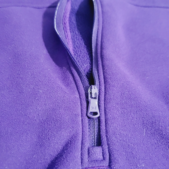Under Armour ColdGear 1/2 Zip Women’s Large Mock Neck Purple Training Top Jacket - Picture 5 of 14